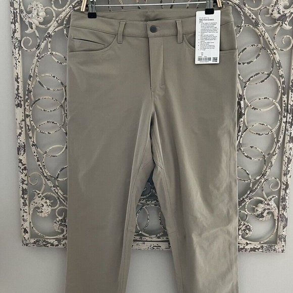 COPY - LULULEMON 32 Waist Tofino Sand ABC Classic Fit 5 Pocket Pant 37" Tall Wa…
